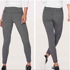 Athleta Gray Herringbone Chaturanga Leggings